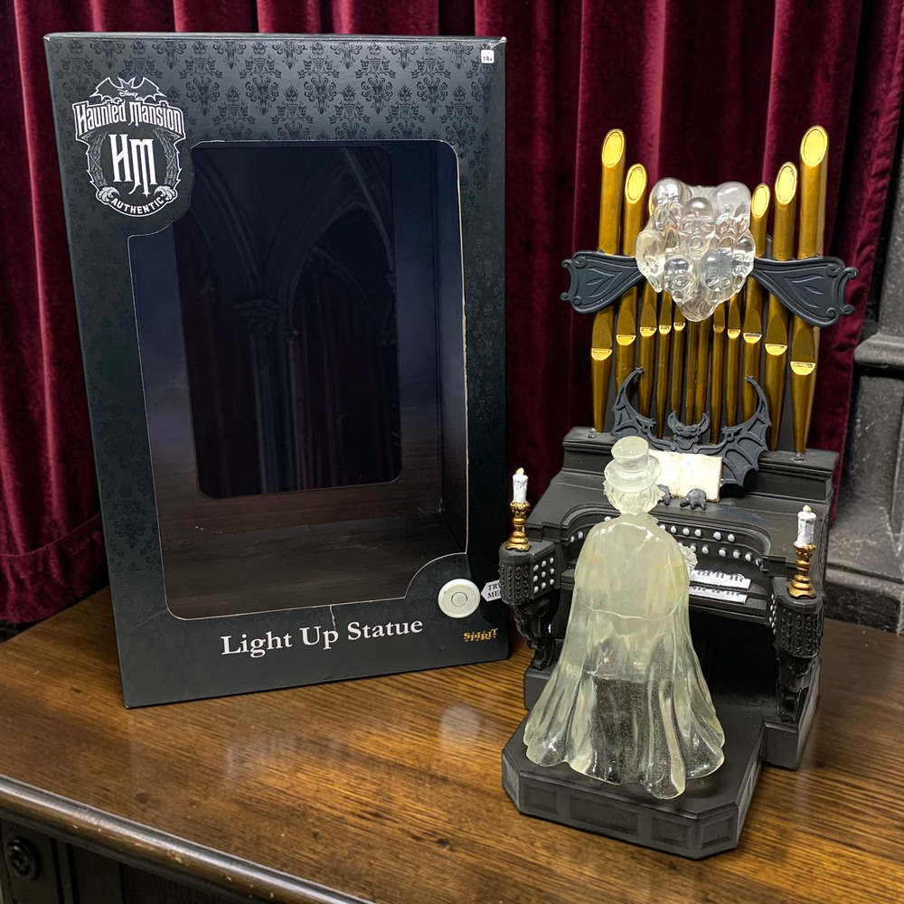 Disney Haunted Mansion Victor Geist Organ Player Lighed Statue Spirit Halloween